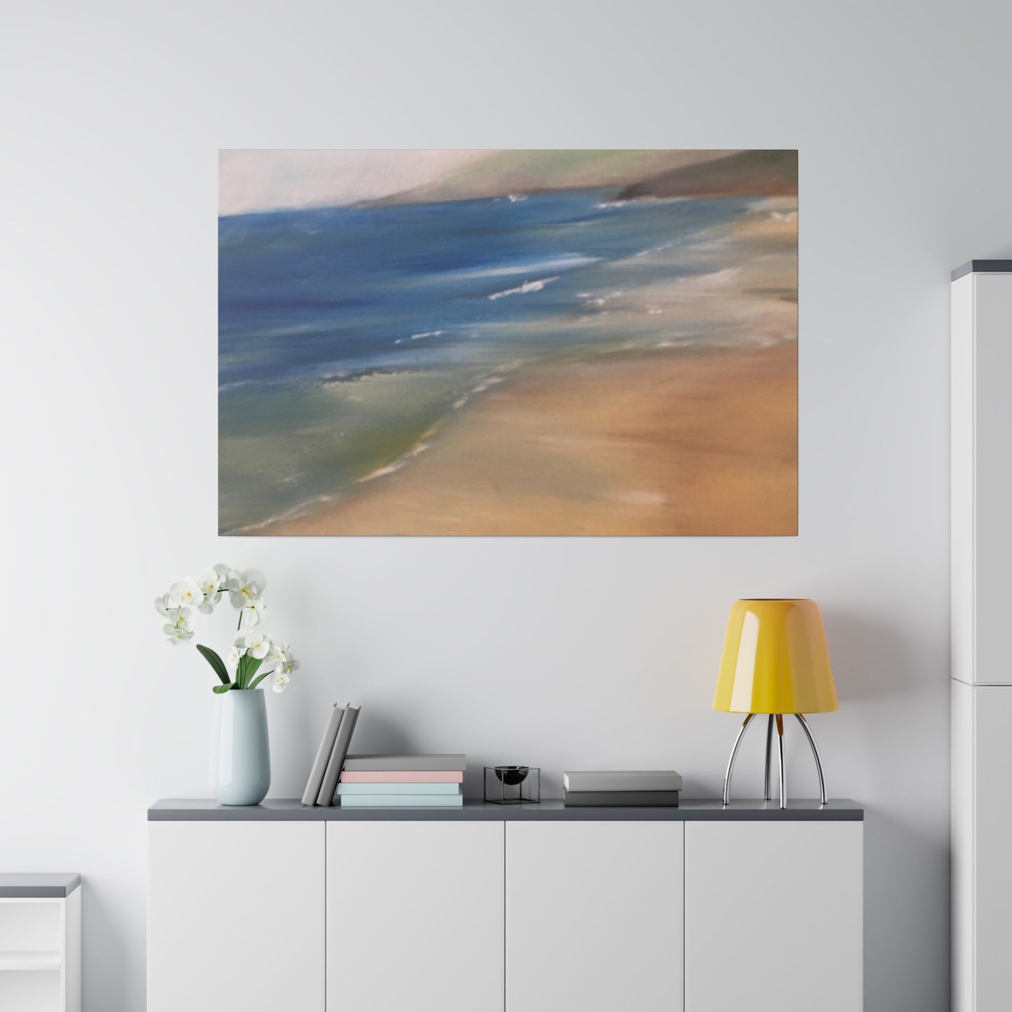 Beach Landscape in New Zealand  Matte Canvas, Stretched, 0.75"