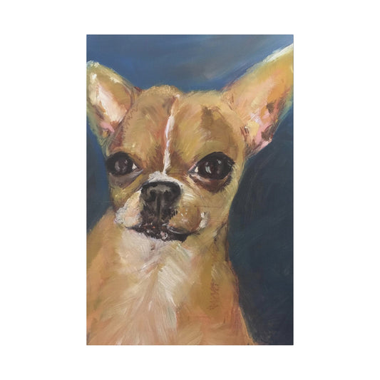 Chihuahua Dog Oil painting print Matte Canvas, Stretched, 0.75"