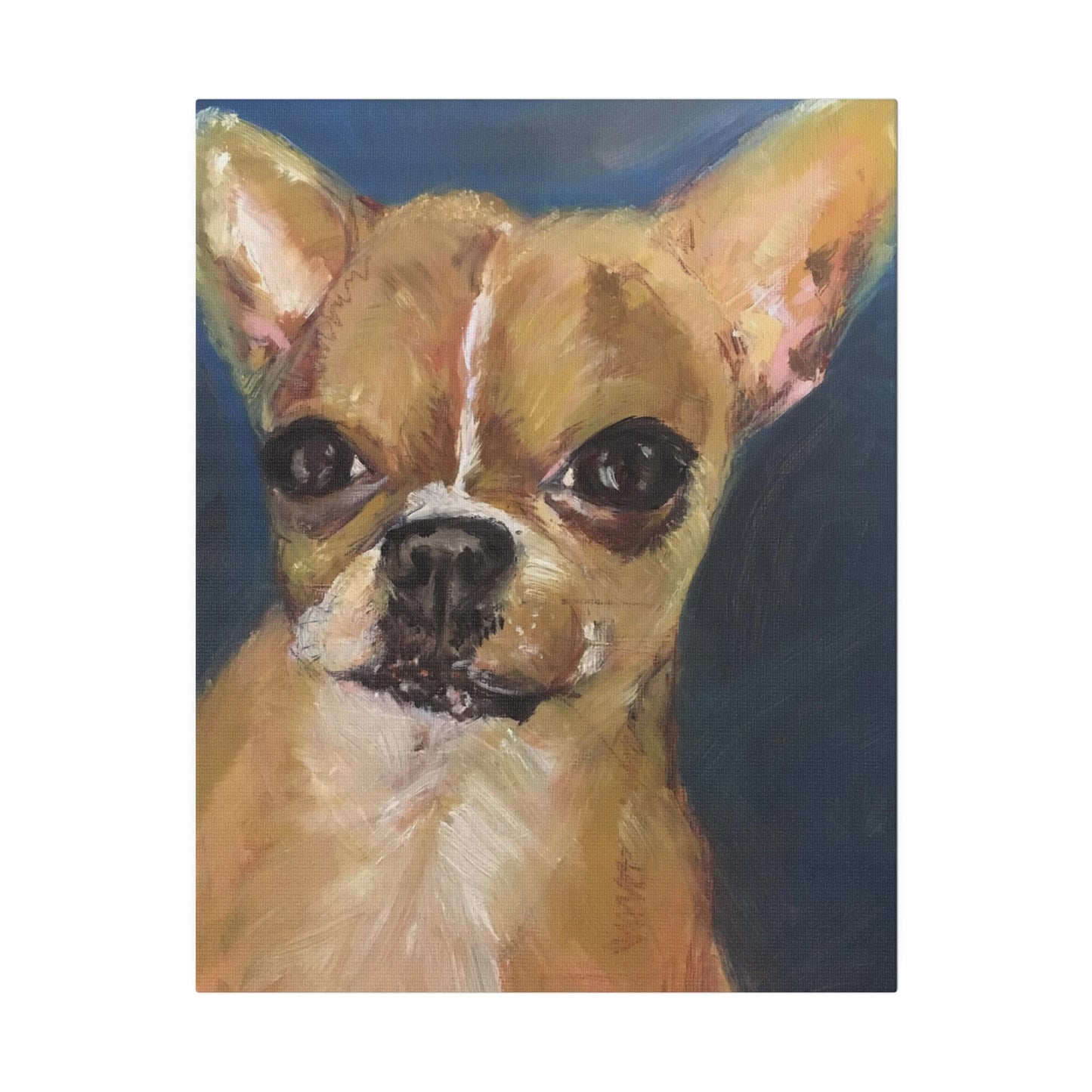 Chihuahua Dog Oil painting print Matte Canvas, Stretched, 0.75"