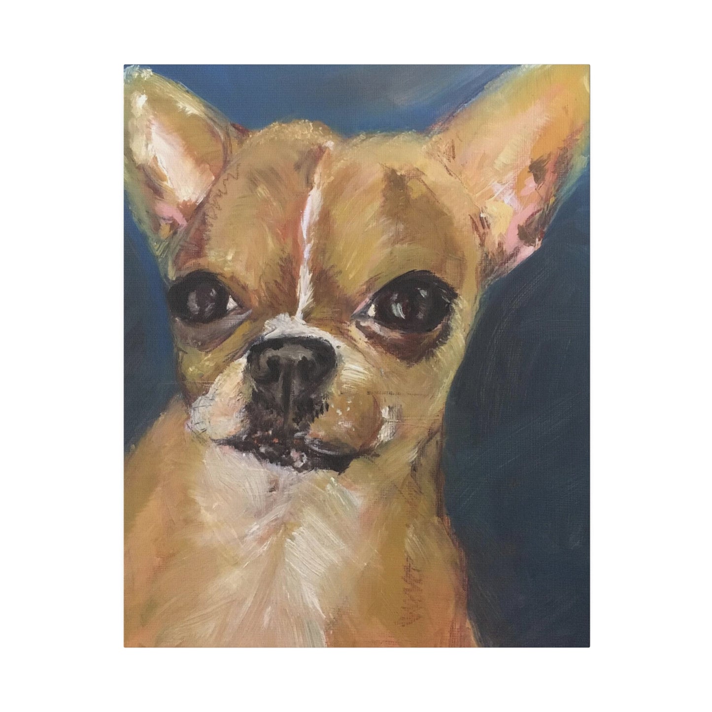 Chihuahua Dog Oil painting print Matte Canvas, Stretched, 0.75"