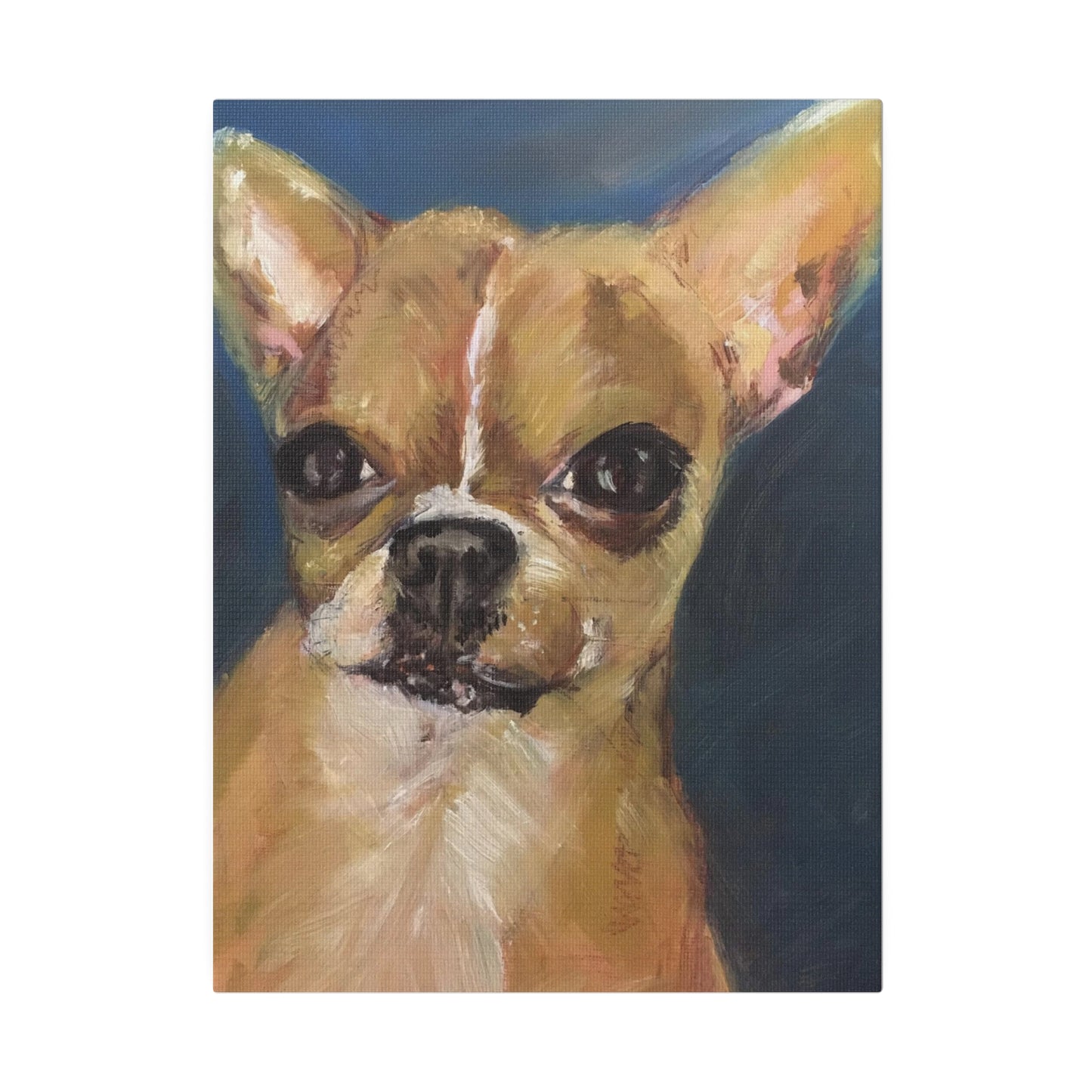 Chihuahua Dog Oil painting print Matte Canvas, Stretched, 0.75"