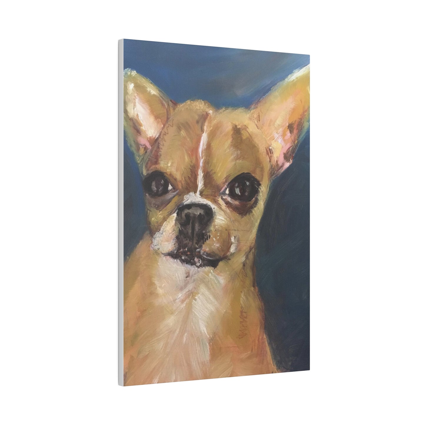 Chihuahua Dog Oil painting print Matte Canvas, Stretched, 0.75"