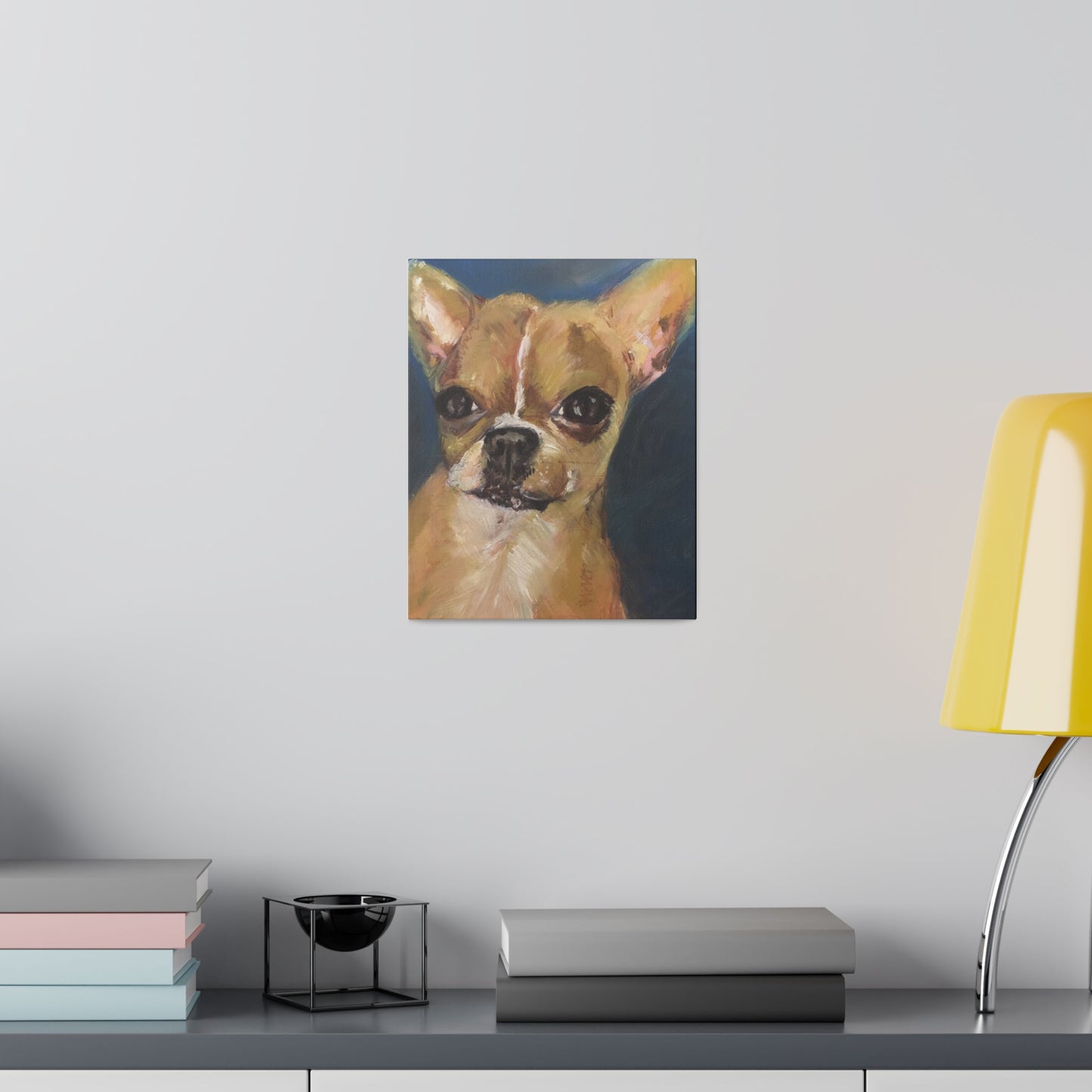 Chihuahua Dog Oil painting print Matte Canvas, Stretched, 0.75"