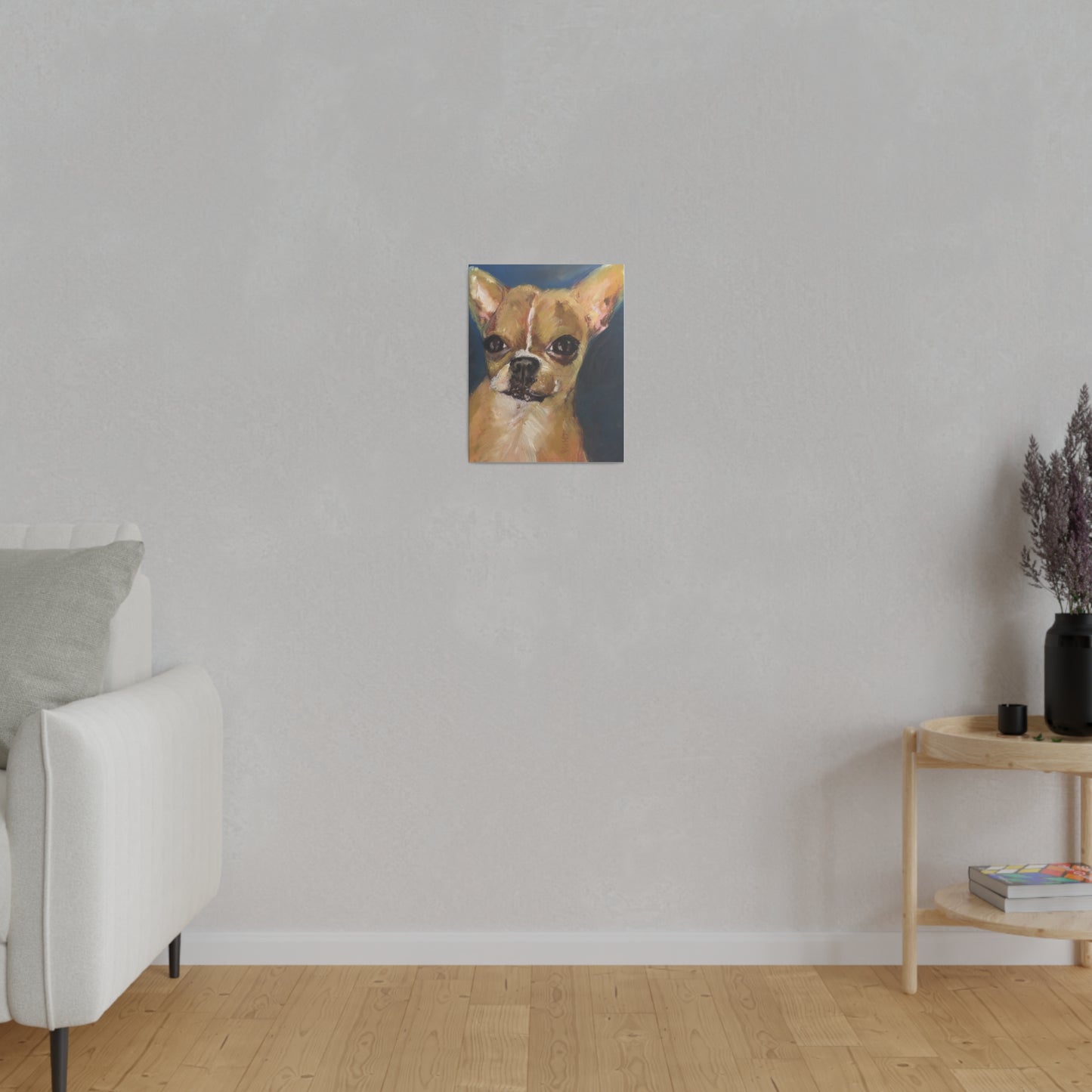 Chihuahua Dog Oil painting print Matte Canvas, Stretched, 0.75"