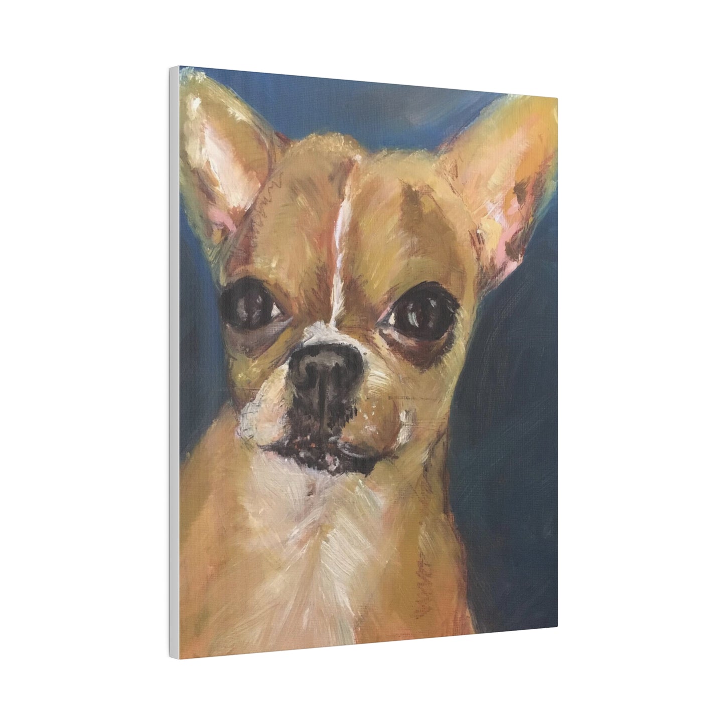 Chihuahua Dog Oil painting print Matte Canvas, Stretched, 0.75"